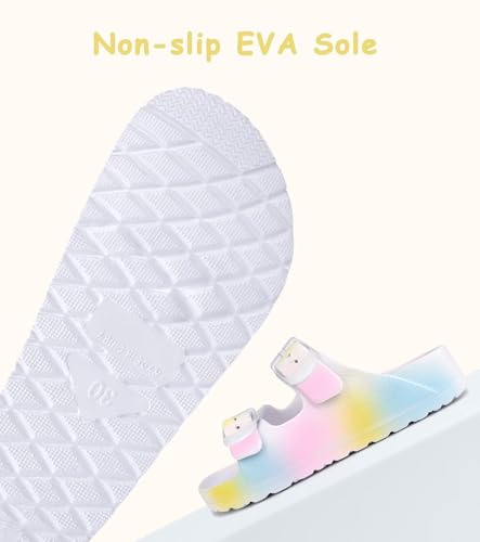 Image of Kids Slide Sandals Boys Girls Buckle Adjustable EVA Slipper Sandals
