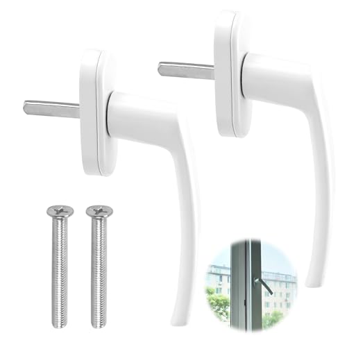 2 pcs Blanca Manilla para Ventanas Practicables,...