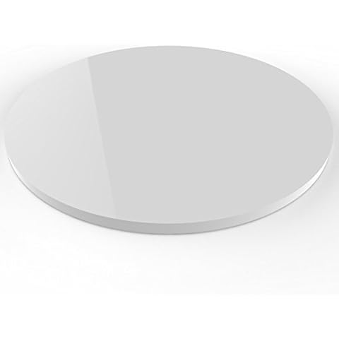 Professional Round Cake Board, High Gloss White Acrylic (Sizes from 4" to 16") Cover