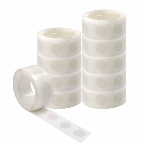 1000 unidades de cinta adhesiva de doble cara para globos para decoración de fiestas, 10 rollos (100 unidades por rollo)