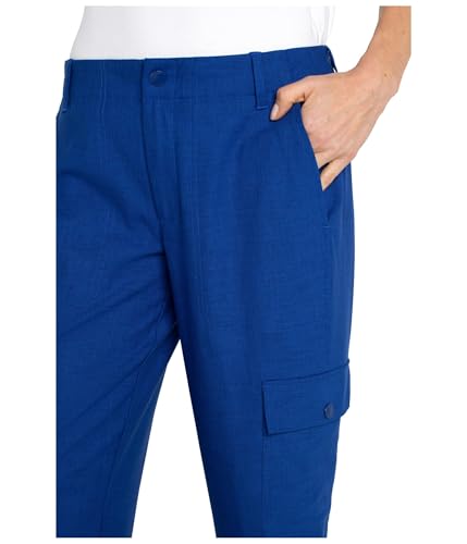 Liverpool Women's Cargo Mid-Rise Crop with Tab Hem Textured Stetch Woven3