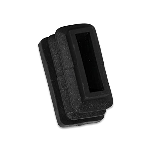 Image of Flyshop 8 Pack Black Chair Glide Inserts Plastic Plugs Rectangle Pipe Tubing End Caps 10 x 15 mm, 3 /8 inch x 5 /8 inch