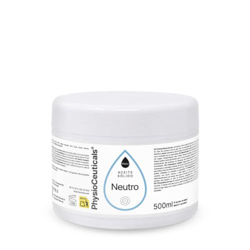 PHYSIOCEUTICALS - Huile de Massage Solide Neutre 500ml - Base Professionnelle sans Parfum pour Kinésithérapie et Massage Thérapeutique - Fond au Contact - Idéale pour Sportifs