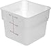 CFS 1073202 StorPlus Square Food Storage Container, 6 Quart, White