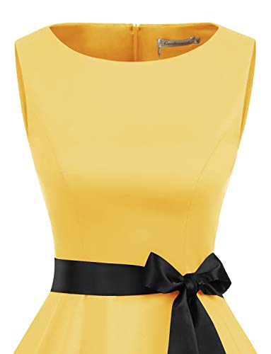 Image of Gardenwed Women's Vintage Dress Sleeveless Cocktail 1950s Dresses Retro Tea Party Swing