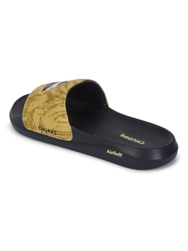 Image of CHUPPS Gt Hero Navy Drift Orthopedic Slippers | Soft Footpharma Footbed | Breathable Ventilation Holes | Lightweight Flip Flops | Anti-Skid Chappals for Everyday For Mens