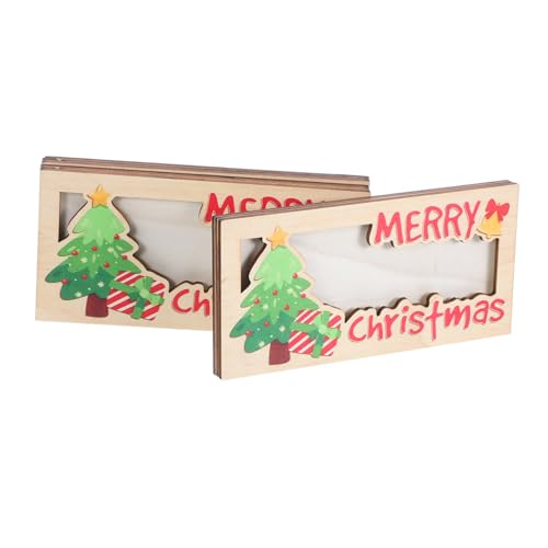 Healeved 3個木製クリスマスマネーホルダー クリスマスカードホルダー 現プレゼントオーガナイザー パーティー記念品用 マネーディスペンサー 名刺や写真の収納にも対応
