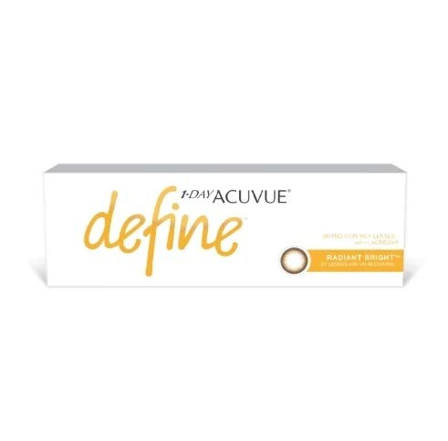 ワンデー アキュビュー モイスト Acuvue JJ One Day Define Radiant Bright Contact Lenses, Pack of 30, -4.75 RX, 14.2 mm
