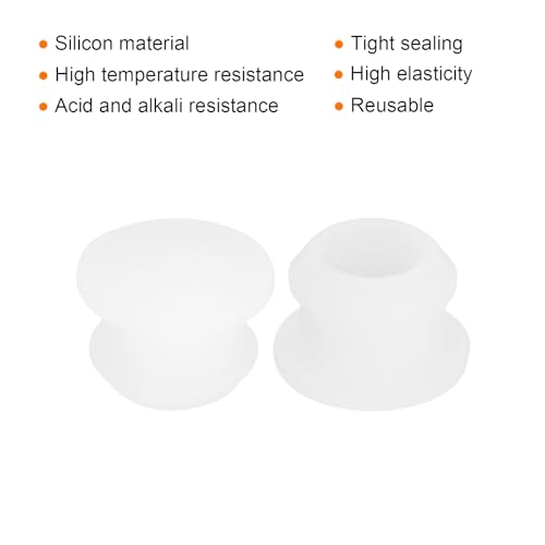 Image of MECCANIXITY Silicone Snap in Locking Hole Plugs Rubber Panel Seal Cover Flush Type Panel Round for Kitchen Rubber Bulkheads Waterproof Sealing Plugs 10.5mm /0.41 Inch Dia Transparent,Pack of 20