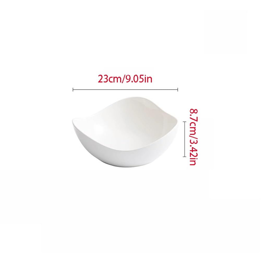 Insalatiera Insalatiera in Porcellana Bianca da Tavola Ciotola in Ceramica Ciotola for Zuppa for Uso Domestico Grande Ciotola for Pesce in Salamoia Bollito Ciotole Cucina