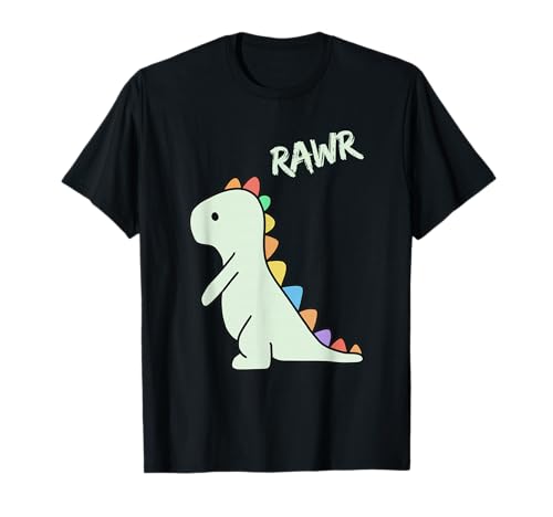 Cute Dino Rawr Dinosaur Roaring Funny Kid Dino Cartoon T-Shirt