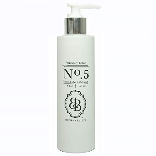 Violet, Amber, Patchouli Lotion| Fragrance No. 5| 8 oz | Natural | Britten & Bailey's