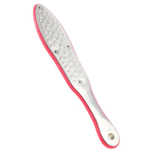 BESTYASH Pies Doble Cara de Acero Inoxidable Herramienta Profesional para Pedicura Elimina Durezas Callos y Muerta Casa y Salón Diseño Ergonómico Rojo