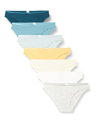 women'secret Damen Packung mit 7 klassischen Höschen, Baumwolle, Mehrfarbig 7er-Pack Slips, bunt, 36 Cover