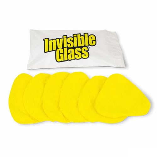 Image of Invisible Glass 95180 Original Reach and Clean Tool Replacement Quick Change Waffle Weave Microfiber Bonnets for Glass Cleaning, Non-Elastic, Pack of 6