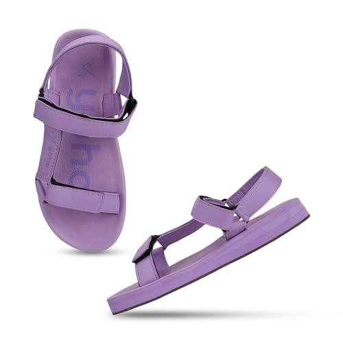 Image of YOHO EVA Sandals for Women | EVA sole | Comfortable cushioned sole with TPR base | Lightweight | Soft skin friendly straps | Adjustable straps | Velcro closure | Vibrant colour options