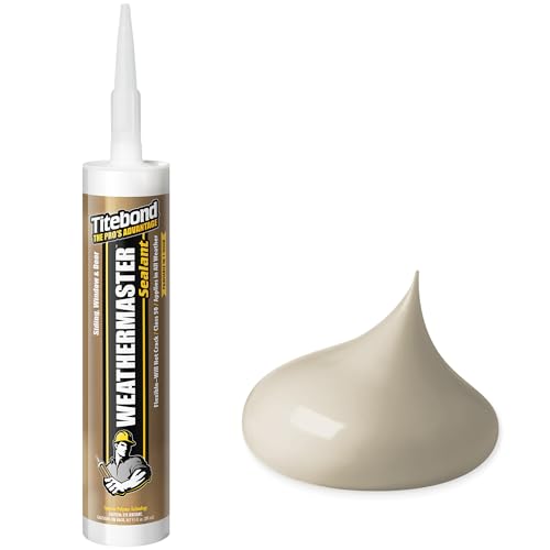 Image of Titebond WeatherMaster Sealant, Beige - Polymer Exterior Caulk for Windows, Doors, Siding & Trim, Flexible, UV-Resistant, Paintable in 1 Hour, Low VOC - 46171, 9.5 Oz. Cartridge