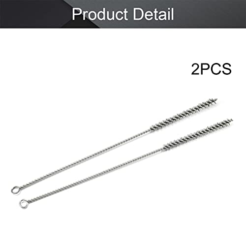 Image of Utoolmart Steel Wire Cleaning Brush, Spiral Power Brush, 0.4-inch Diameter 12-inch Length, 2pcs