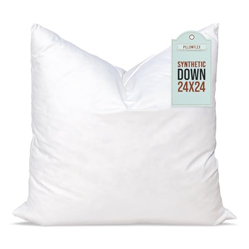 Pillowflex-Synthetic-Down-Pillow-Insert-24x24-Down-Alternative-Pillow-Large-Euro-Pillow-Square-Ultra-Soft-Throw-Pillow-Euro-Bed-Sham-1-Decorative-Form Pillowflex Synthetic Down Pillow Insert 24×24 Down Alternative Pillow Large Euro Pillow Square Ultra Soft Throw Pillow Euro Bed Sham 1 Decorative Form