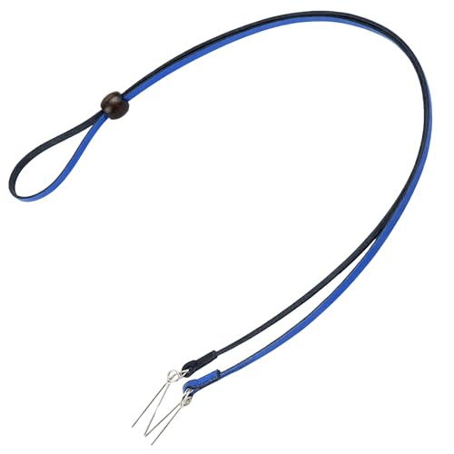Gamboa 100% Leather Hat Chin Strap for Men and Women Removable Hat Chin Cord for Cowboy and Sun Hats Blue