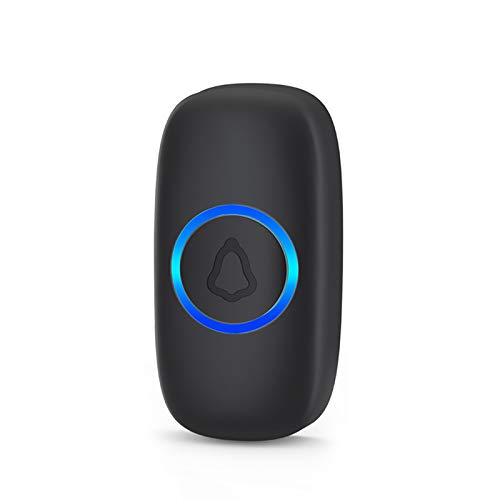 SECRUI Wireless Doorbell Transmitter, DoorBell Push Button Replacement or Additional for Doorbell Receiver - Frequency 433M Transmitter Include Battery - Black