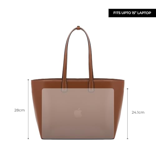 Image of Miraggio Seoul Tote Bag For Women Office Use | Tote Bags For Women Stylish Main Compartment Can Fits Upto 15 Inches Laptop | Structured Shoulder Tote Bag