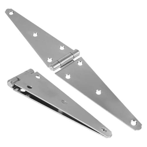 Hemobllo Bisagras de Puerta Pesadas de Acero Galvanizado 5 Pulgadas 2 Piezas para Puertas de Granero y Garaje Uso Exterior Resistente y Duradero
