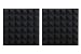 Gator Frameworks 2â€ Thick Acoustic Foam Pyramid Panels 12â€x12â€; Charcoal (2) Pack (GFW-ACPNL1212PCHA-2PK)