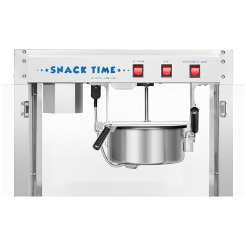Royal Catering Popcorn Maker Professional (1350 W, ca. 6 kg/h, Stainless Steel, Non-stick Coating, incl. Plastic Shovel) Popcorn Machine - Image 5