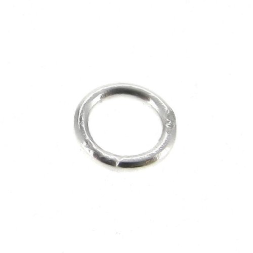 Biegeringe aus 925er Sterlingsilber, rund, geschlossen, gelötet, 20 Gauge, 0,8 mm Draht, Verbindungsstücke, hell, 20 Stück