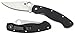 Spyderco Black Military C36GPE Flat Ground Plain Edge G-10 Folding Knife