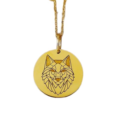Collier loup pendentif argent plaqué or, le cadeau idéal et symbolique