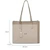 MORGLOVE Handtasche Damen Groß Shopper Tasche Mode Schule Arbeit Freizeit Henkeltasche mit Reißverschluss(A-Khaki) #3