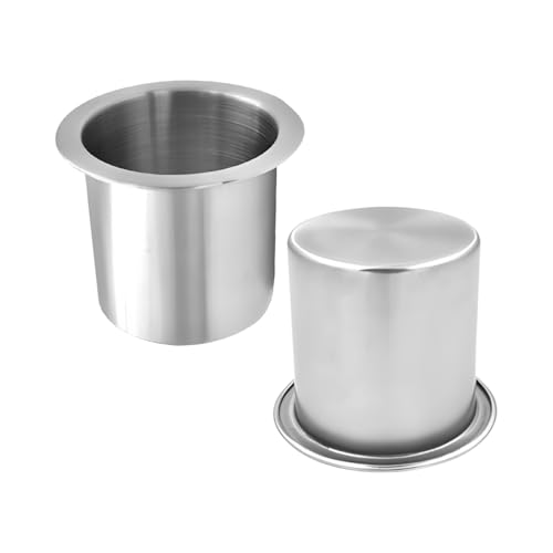 Zpana Drop-in Car Cup Drink Holder, 2PCS 3.35 Inch Stainless