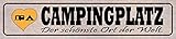 Vernis mat DekoNo7 Plaque en métal 46 x 10 cm Panneau de rue : Camping Le plus bel endroit au monde