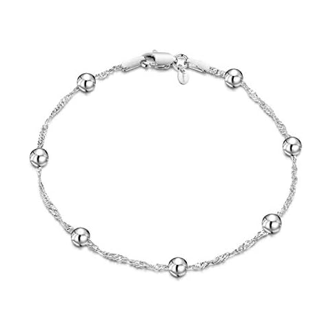 Amberta 925 Sterling Silver Chain Bracelet Cover