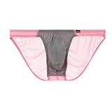 [ジーステーション] S グレー メンズビキニ ブリーフ スポーツストレッチ×レース フルバック 男性下着 メンズ 立体縫製