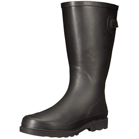 Western Chief Women Wide Calf Rain Boot, Black Satin Finish, 11 W US Cover