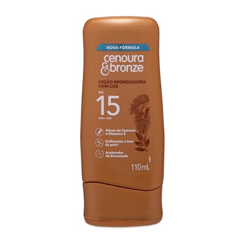 Loção Bronzeadora com Cor FPS 15 Cenoura & Bronze 110ml Loção Bronzeadora com Cor FPS 15 Cenoura & Bronze 110ml