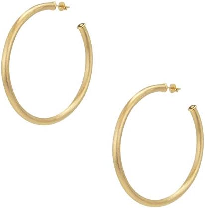 Sheila Fajl Everybody's Favorite Large 2.5 Inch Tubular Hoop Earrings in Brush Champagne