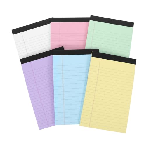 Notes lignés à déchirer de 6 pièces colorées pour la planification d'objectifs quotidiens