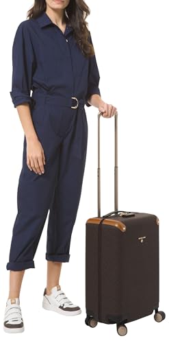 Michael Kors Women's Travel Small Hardcase Trolley, Gold-Tone Hardware/Brown/Acorn, One Size
