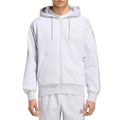 Image of adidas Mens Essentials 3-Stripes Fleece Hoodie Casual Outerwear Casual - Green