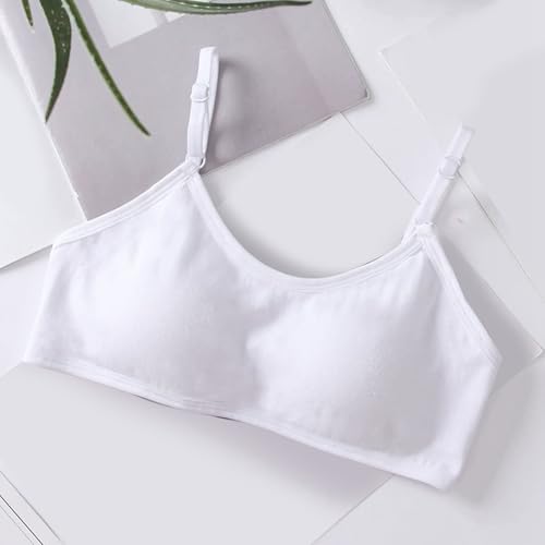 4 Pack Teens Girls Bras Cotton Wireless Camisole Stretch with Fixed Pads Breathable Training Bralette for 7-18 Years2