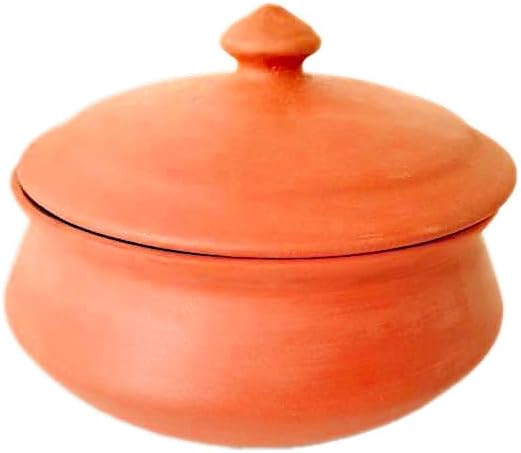Generic Dahi Handi Biryani Pot Biryani Handi Clay Handi Clay Pot Curd Pot (1500ml), 2000ml, Brown, KGU01042024