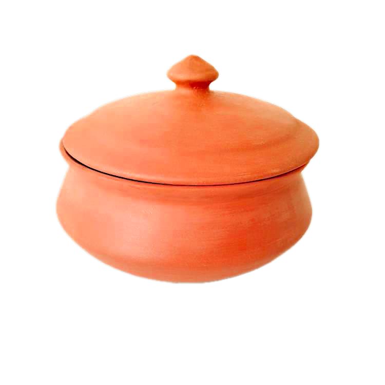 Generic Dahi Handi Biryani Pot Biryani Handi Clay Handi Clay Pot Curd Pot (1500ml), 2000ml, Brown, KGU01042024