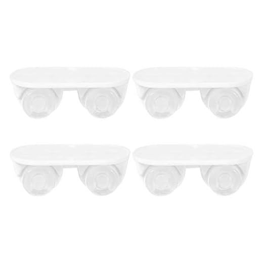 rongweiwang 4 delar självhäftande remskiva förvaringsbox hjul soptunna små hyllor hjul soptunna möbler riktningshjul, vit