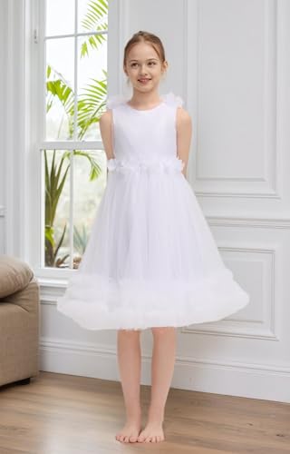 Tulle Flower Girl Dress for Wedding 3D Flower Tutu Dress for Girls Birthday Party Princess Dresses2