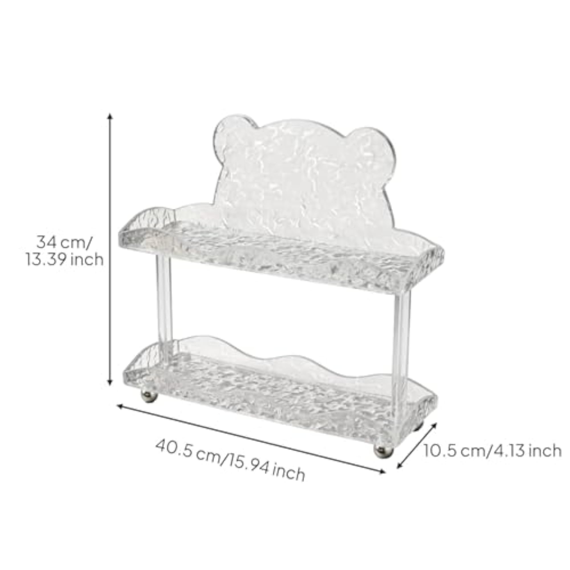 Nordic Design 2-Tier Acrylic Cosmetic Storage Rack