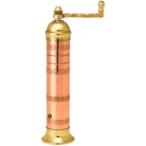 Pepper Mill Imports Atlas Pepper Mill, Copper/Brass 9" Cover